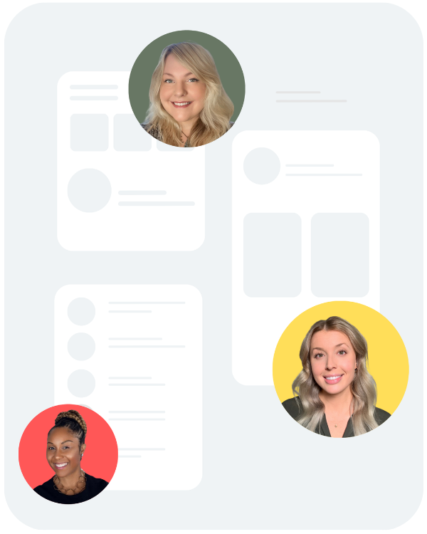 therapy time graphic showing profile pictures of therapy team members